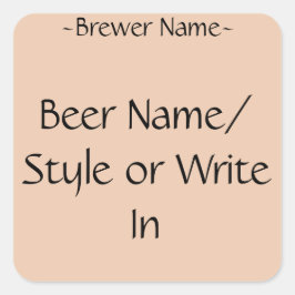 カスタムホームビールボトルラベル（四角） スクエアシール