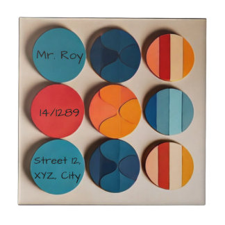 カスタムホームプレートミッドモダンセンチュリージオメトリック タイル