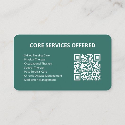 カスタムホーム健康/気にビジネスカード 名刺 (裏面)