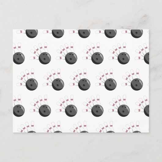 カスタムボウリングボール&ピンパターン シーズンポストカード (正面)