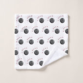 カスタムボウリングボール&ピンパターン バスタオルセット (ウォッシュタオル)