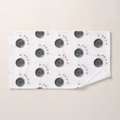 カスタムボウリングボール&ピンパターン バスタオルセット (ハンドタオル)