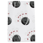 カスタムボウリングボール&ピンパターン ミディアムペーパーバッグ (正面)