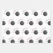 カスタムボウリングボール&ピンパターン ラッピングペーパーシート (正面3)