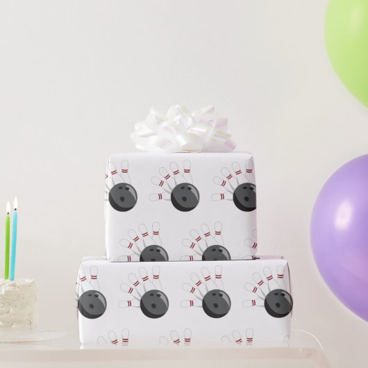 カスタムボウリングボール&ピンパターン ラッピングペーパー (パーティーギフト)