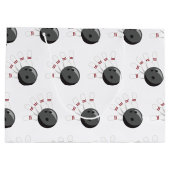 カスタムボウリングボール&ピンパターン ラージペーパーバッグ (裏面)