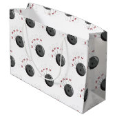 カスタムボウリングボール&ピンパターン ラージペーパーバッグ (裏面アングル)