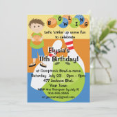 カスタムボウリング誕生日パーティー 招待状 (スタンド正面)