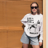 カスタムボクサードッグ引用文 スウェットシャツ