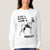 カスタムボクサードッグ引用文 スウェットシャツ (正面)