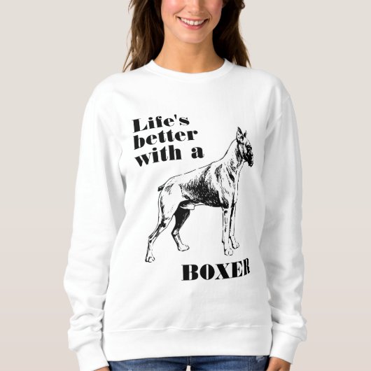 カスタムボクサードッグ引用文 スウェットシャツ (正面)