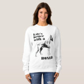 カスタムボクサードッグ引用文 スウェットシャツ (正面フル)