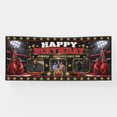 カスタムボクシング誕生日バナー 写真コラージュ 横断幕 (横)