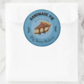 カスタムボストンクリームパイラベル | 焼パーソナライズされたく ラウンドシール (バッグ)