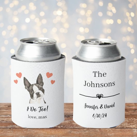 カスタムボストンテリア結婚ーペットクーラーボックス 缶クーラー