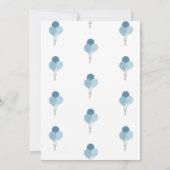 カスタムボスブルーベビー誕生日招待状 招待状 (裏面)