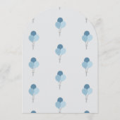 カスタムボスブルーベビー誕生日招待状 招待状 (裏面)