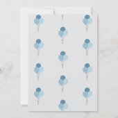 カスタムボスブルーベビー誕生日招待状 招待状 (裏面)