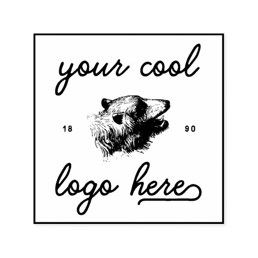 カスタムボスロゴあなたのブランドここに独自の作成 セルフインキングスタンプ (デザイン)