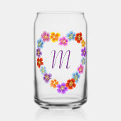 カスタムボタニカルボホフローラハートレイリース ガラス缶 (正面)