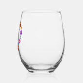 カスタムボタニカルボホフローラハートレイリース ステムなしワイングラス (左)