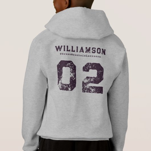 カスタムボックスフィールドラクロスチームクラブ名番号 (裏面)