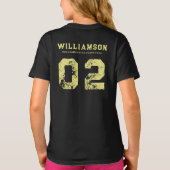 カスタムボックスフィールドラクロスチームクラブ名番号 Tシャツ (裏面)