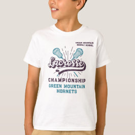 カスタムボックスフィールドラクロスチームクラブ名番号 Tシャツ