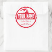 カスタムボトルラベルテンプレート – 独自の単語を追加する ラウンドシール (バッグ)