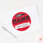 カスタムボトルラベル – 独自の単語を追加する ラウンドシール (封筒)