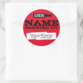 カスタムボトルラベル – 独自の単語を追加する ラウンドシール (バッグ)