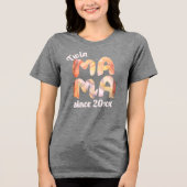 カスタムボヘミアン双子ママイヤー誕生年キッズの名前 トライブレンドＴシャツ (正面)