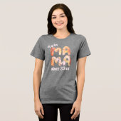 カスタムボヘミアン双子ママイヤー誕生年キッズの名前 トライブレンドＴシャツ (正面全面)