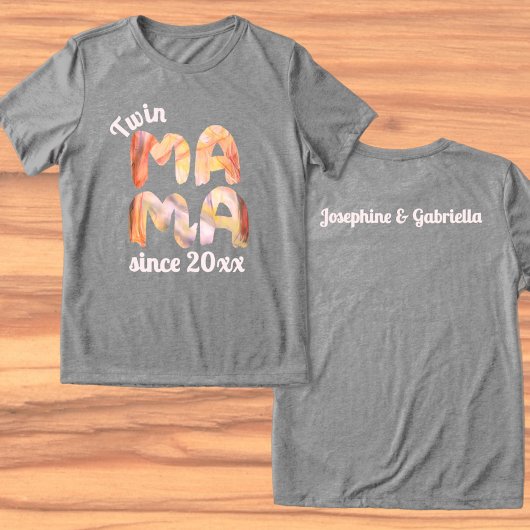 カスタムボヘミアン双子ママイヤー誕生年キッズの名前 トライブレンドＴシャツ