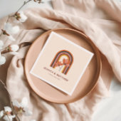 カスタムボヘミアン秋テラコッタフローラ結婚ズ スタンダードカクテルナプキン