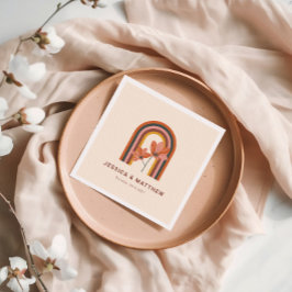 カスタムボヘミアン秋テラコッタフローラ結婚ズ スタンダードカクテルナプキン