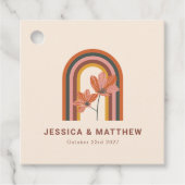 カスタムボヘミアン秋テラコッタフローラ結婚ズ フェイバータグ (正面)