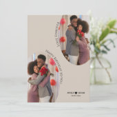 カスタムボホアーチ誕生日2フォトホリデーカード シーズンカード (スタンド正面)