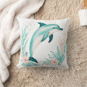 カスタムボホキュートドルフィンピローパステルグリーン クッション (ブランケット)