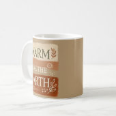 カスタムボホセラミックマググ | ユニーク自然インスパイアD コーヒーマグカップ (正面左)