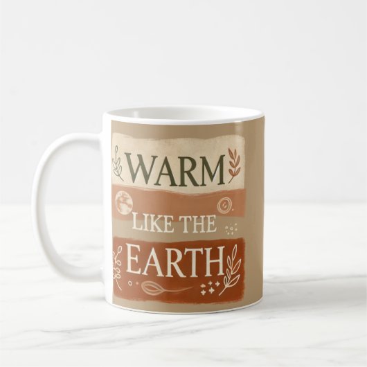 カスタムボホセラミックマググ | ユニーク自然インスパイアD コーヒーマグカップ (左)