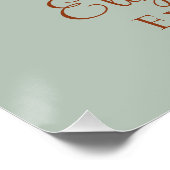 カスタムボホテラコッタフローラセージ茶パーティーフェイバー ポスター (コーナー)