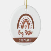 カスタムボホビッグシスターレインボーマッチング兄弟姉妹 セラミックオーナメント (右)