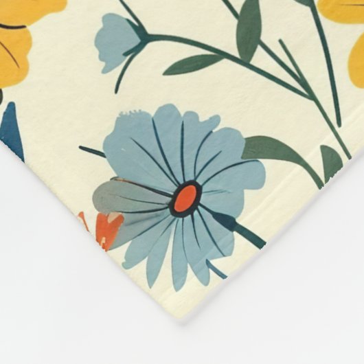 カスタムボホボタニカルフラワーガーデンフリースブランケット フリースブランケット (角)