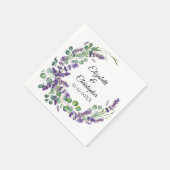 カスタムボホラベンダーユーカリ結婚ス スタンダードカクテルナプキン (角)