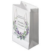 カスタムボホラベンダーユーカリ結婚ス スモールペーパーバッグ (正面アングル)
