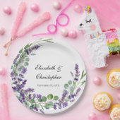カスタムボホラベンダーユーカリ結婚ス ペーパープレート (パーティー)