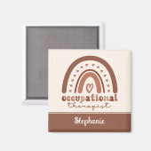 カスタムボホレインボーOT職業セラピスト マグネット (正面/裏面)