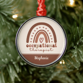 カスタムボホレインボーOT職業セラピスト メタルオーナメント