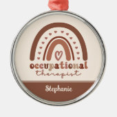 カスタムボホレインボーOT職業セラピスト メタルオーナメント (正面)